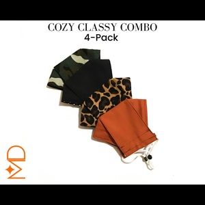 4-Pack Cozy Classy Face Masks Combo